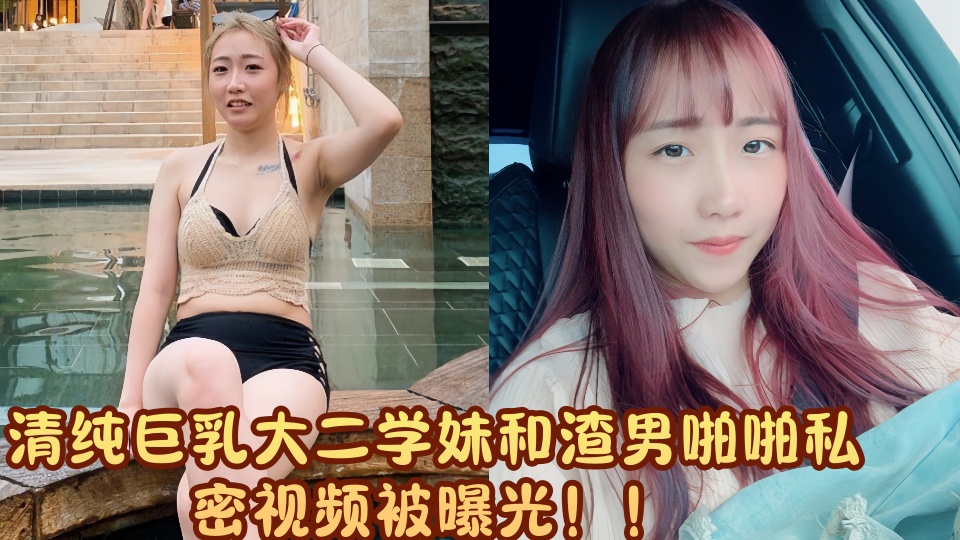 清纯巨乳大二学妹和渣男啪啪私密视频被曝光！！
